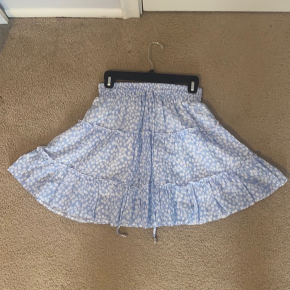 blue and white flowy princess polly skirt - Picture 1 of 3